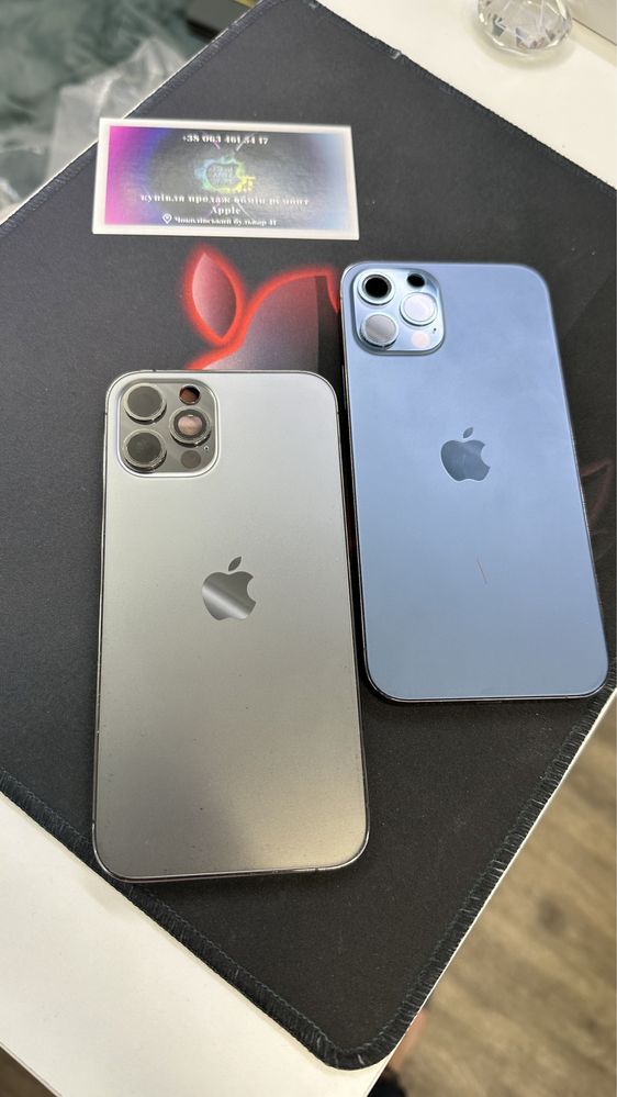 Apple iPhone 12 Pro pacific blue/graphite. Оригинальный корпус панель