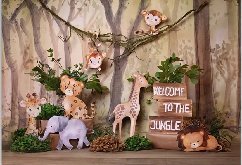 Vários Artigos de festa - decoração wild one- animais da selva
