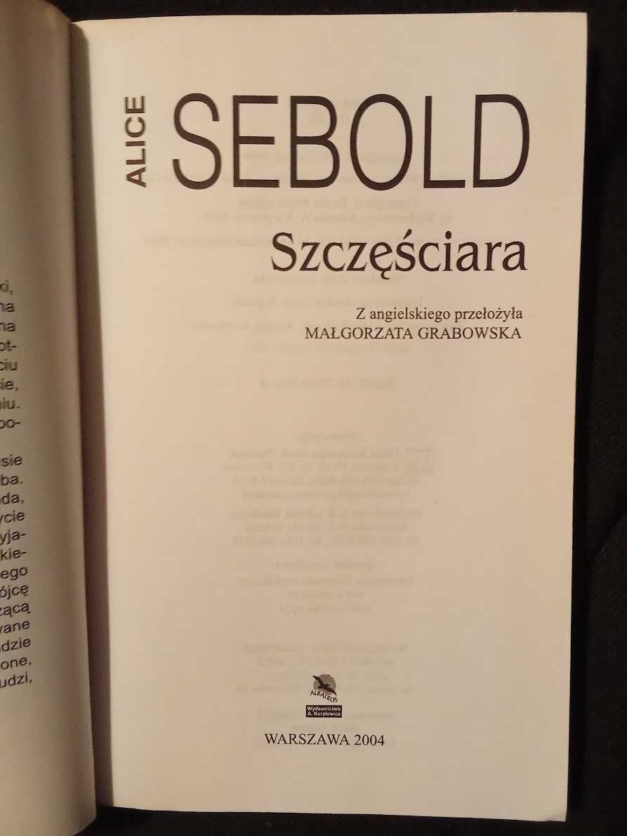 Szczęściara - Alice Sebold