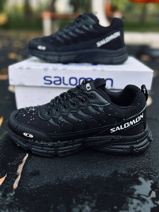 Мужские кроссовки Salomon Черные Термо кросіаки чоловічі осінні