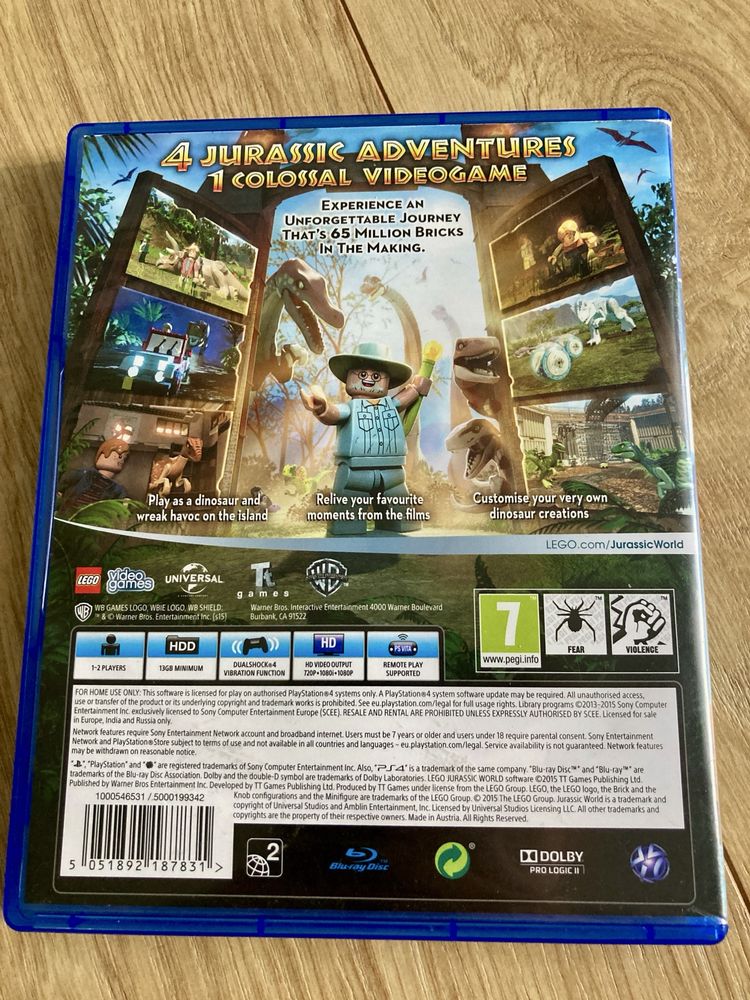 Lego Jurassic World PS 4