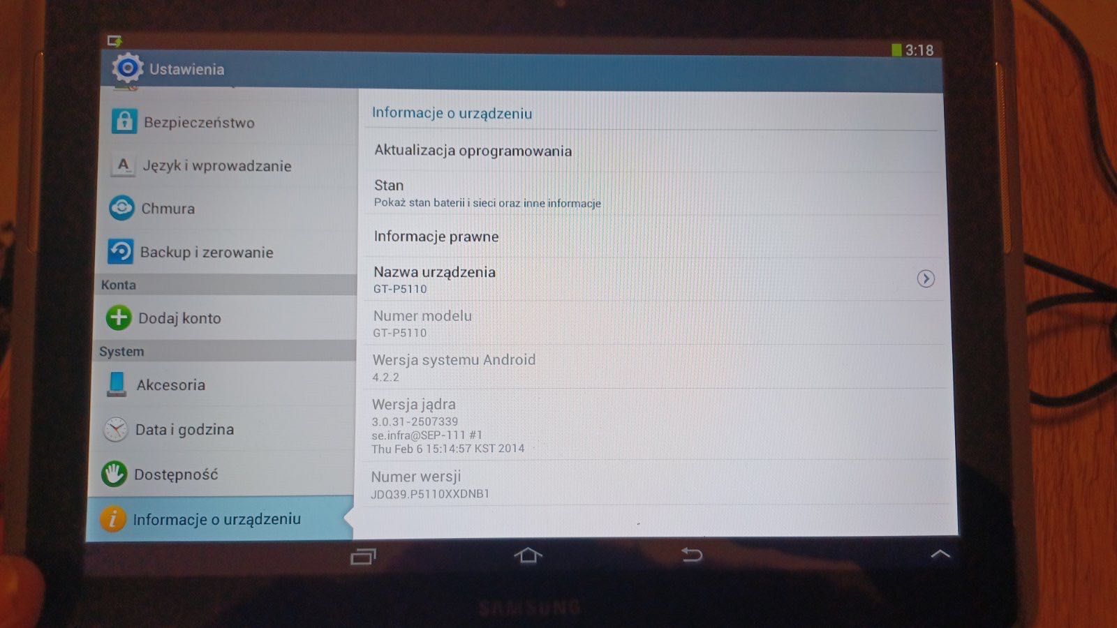 Tablet Samsung galaxy tab 2 GT-P5110 16GB