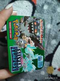 Karty pokemon metalowy box 40szt