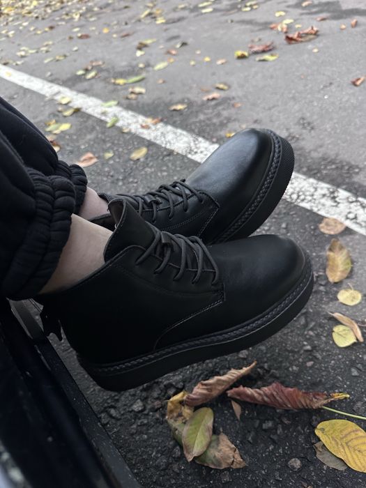 37,38,39 Останні пари натуральна шкіра зимові жіночі черевики чорні