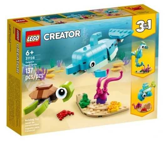 Nowe klocki LEGO Creator 3 w 1 31128 Delfin i żółw