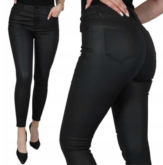 Spodnie jeans woskowane mat R.36