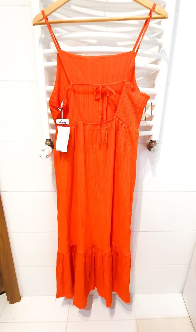 Nowa sukienka pomarańczowa maxi S