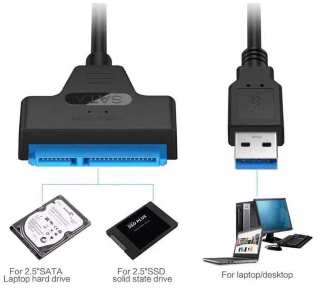 Переходник SATA USB 3.0  для жесткого диска HDD SSD 2.5''