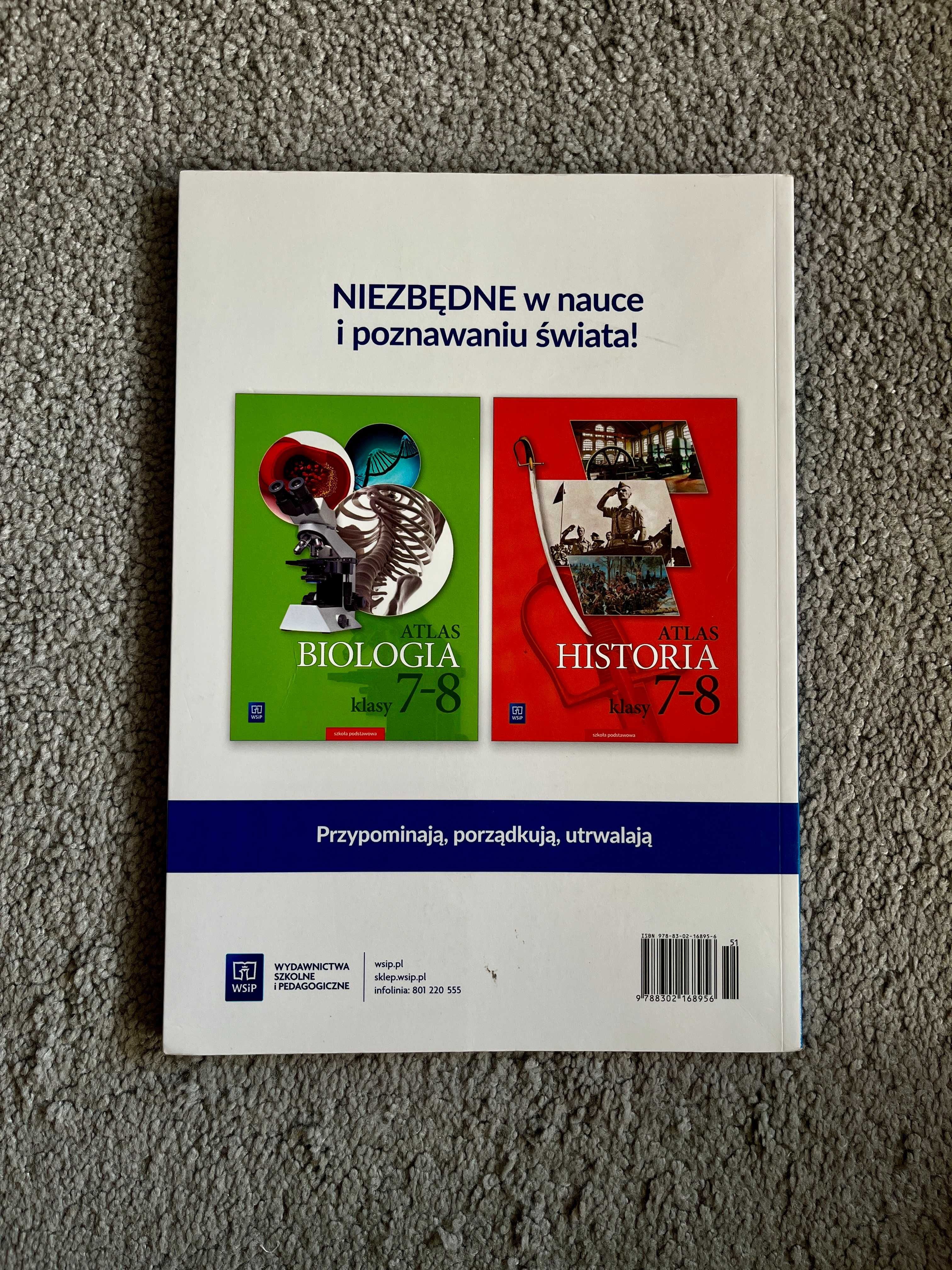 Atlas Geografia - Klasy 7-8 WSiP - Stan bdb - Szkoła podstawowa