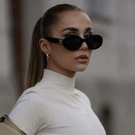 Nowe piękne okulary przeciwsloneczne okrągłe inspo celine