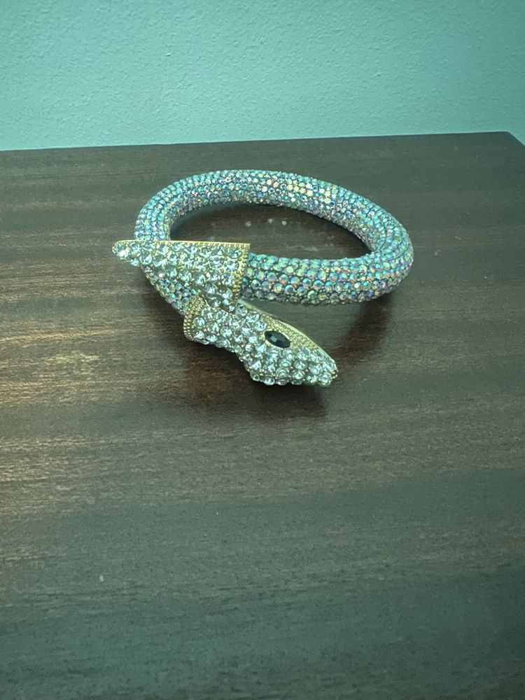 Pulseira cobra strass