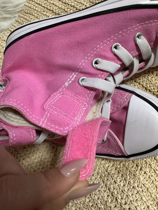 Рожеві кеди хайтопи конверс converse 32 20.5 см
