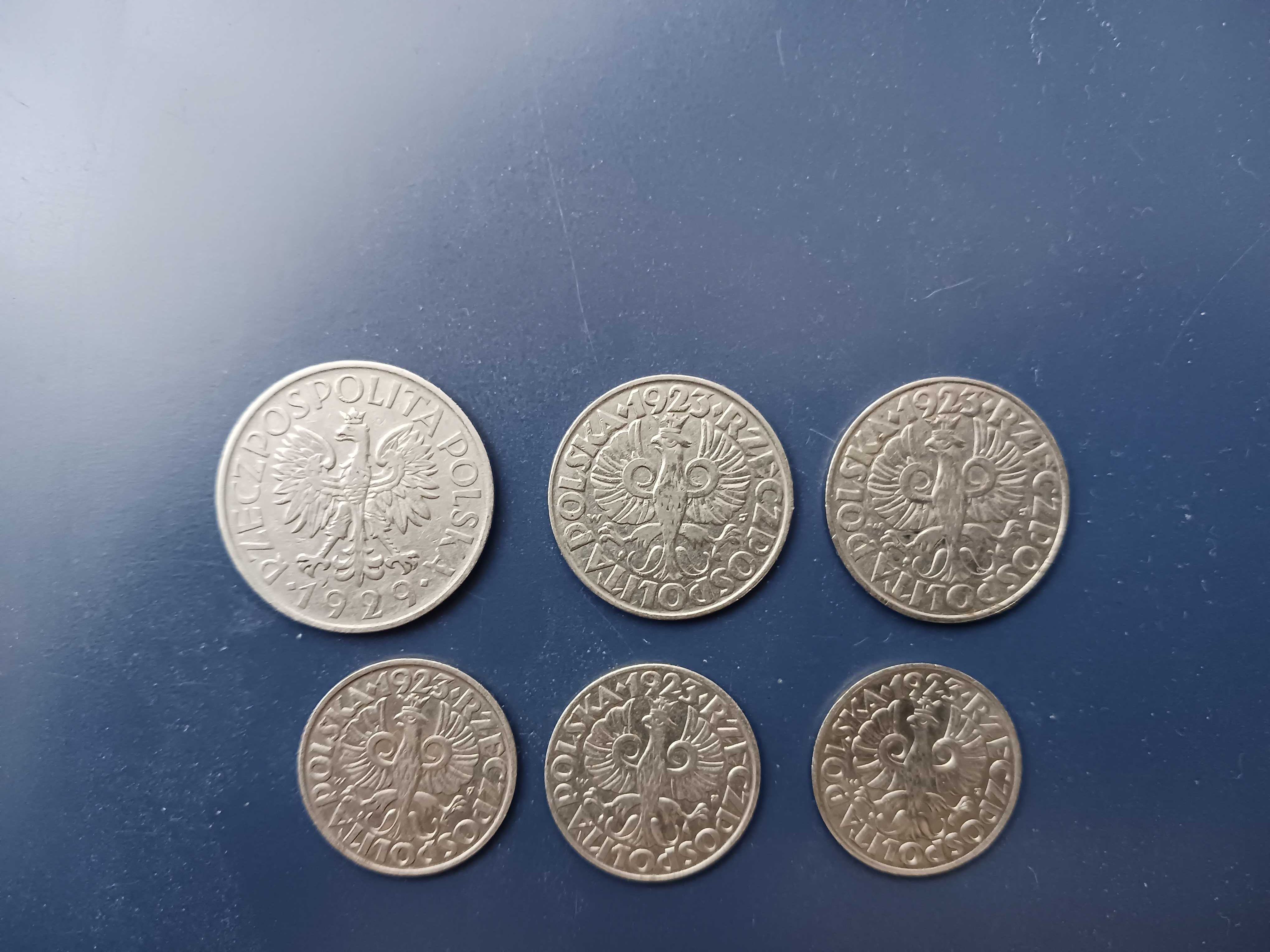 Monety z 1923 r, 1929 - 6 sztuk