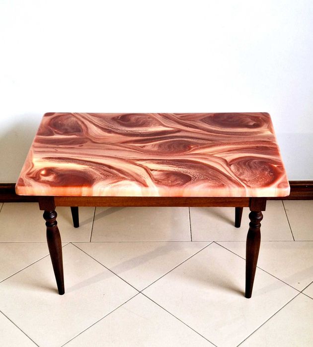 Mesa de centro vintage de resina 70s. Vintage Coffee Table