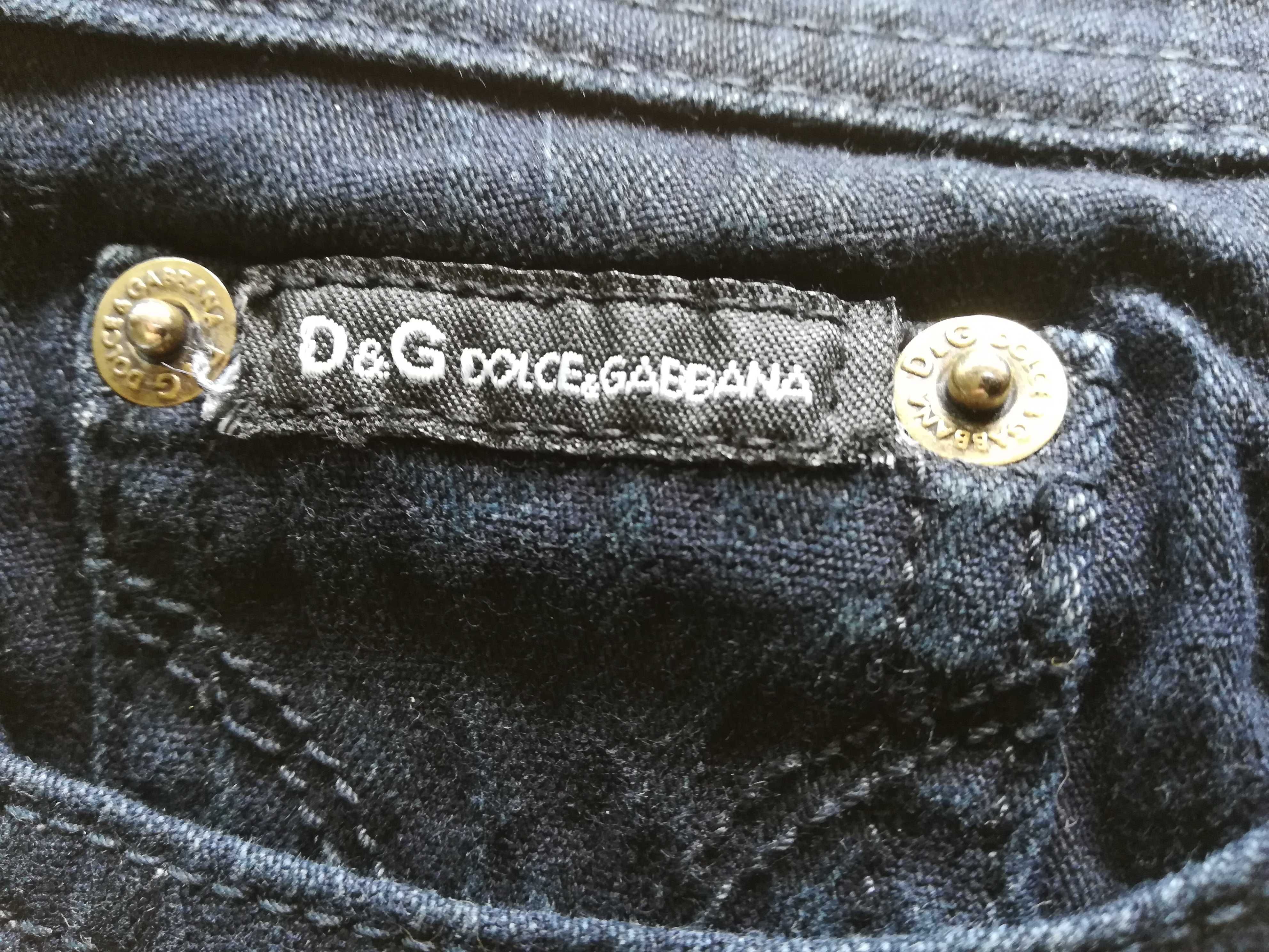 Calças ganga Dolce & Gabanna azuis escuras novas