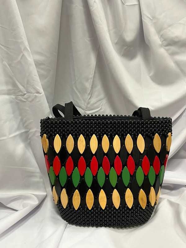 Torebka na ramię w etniczny wzór z Rwandy, torebka z Afryki