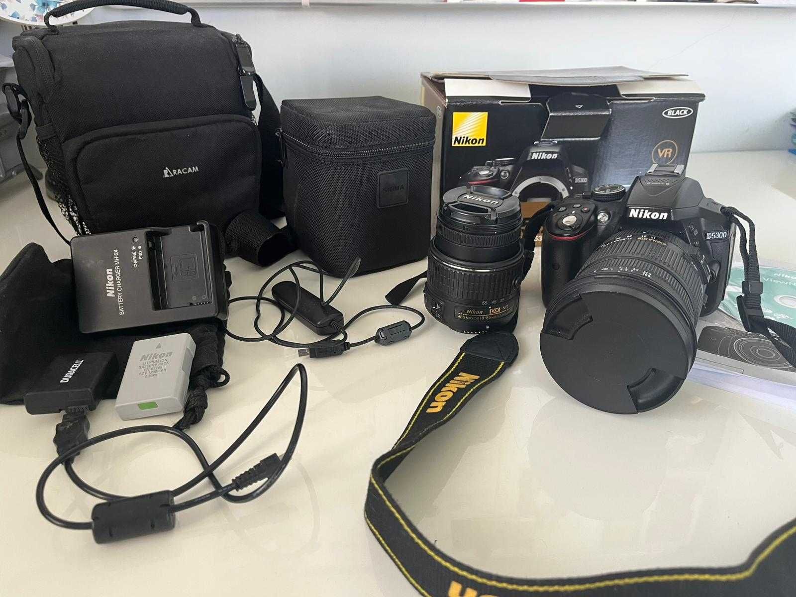 Nikon d5300 + 2 obiektywy + osprzęt + pokrowce + torba