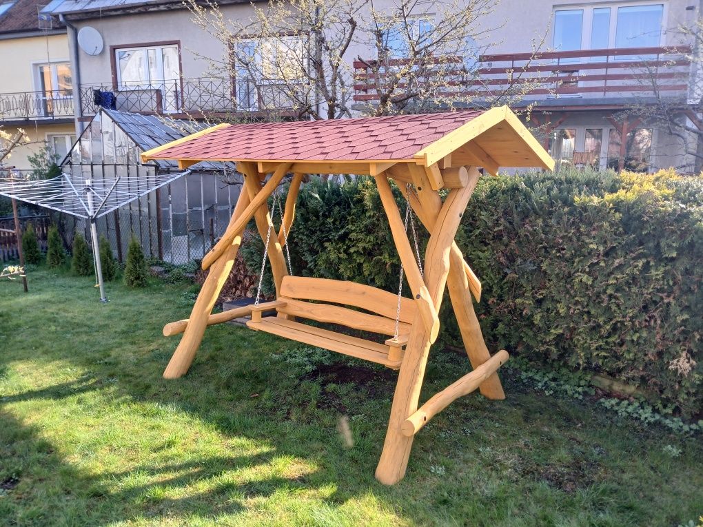 Huśtawka ogrodowa dębowa