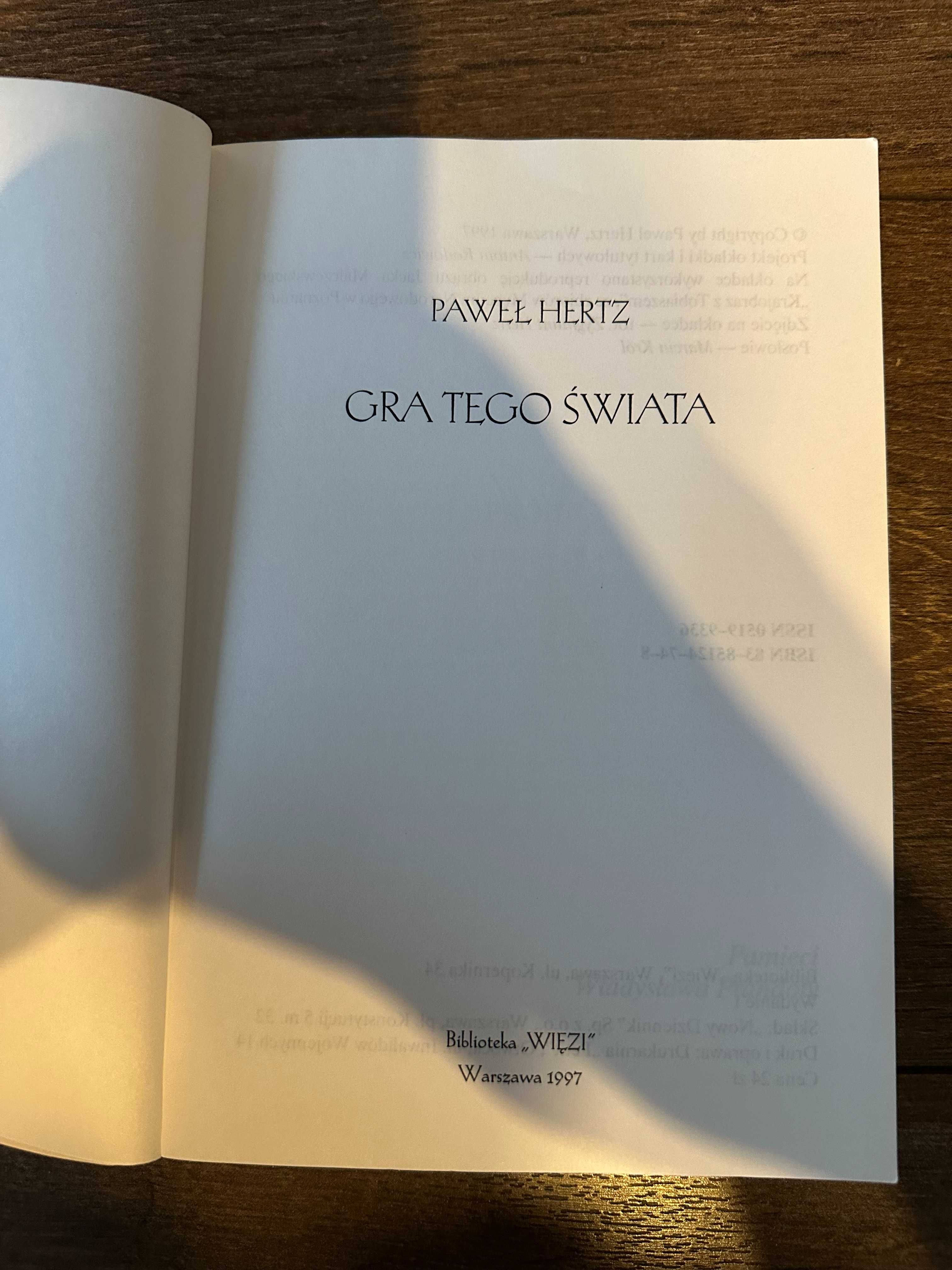 Gra tego świata (Hertz P.)