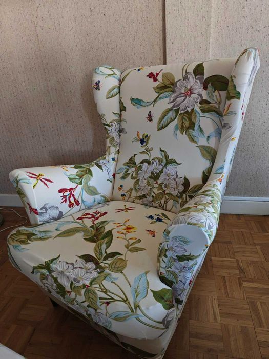 Pokrowiec na fotel elastyczny WZORY 2-częściowy