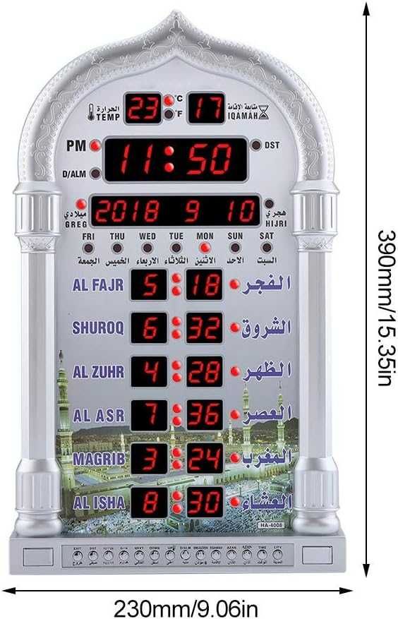 Nowy zegar muzułmański / modlitewnik / budzik / kalendarz /islam !936!