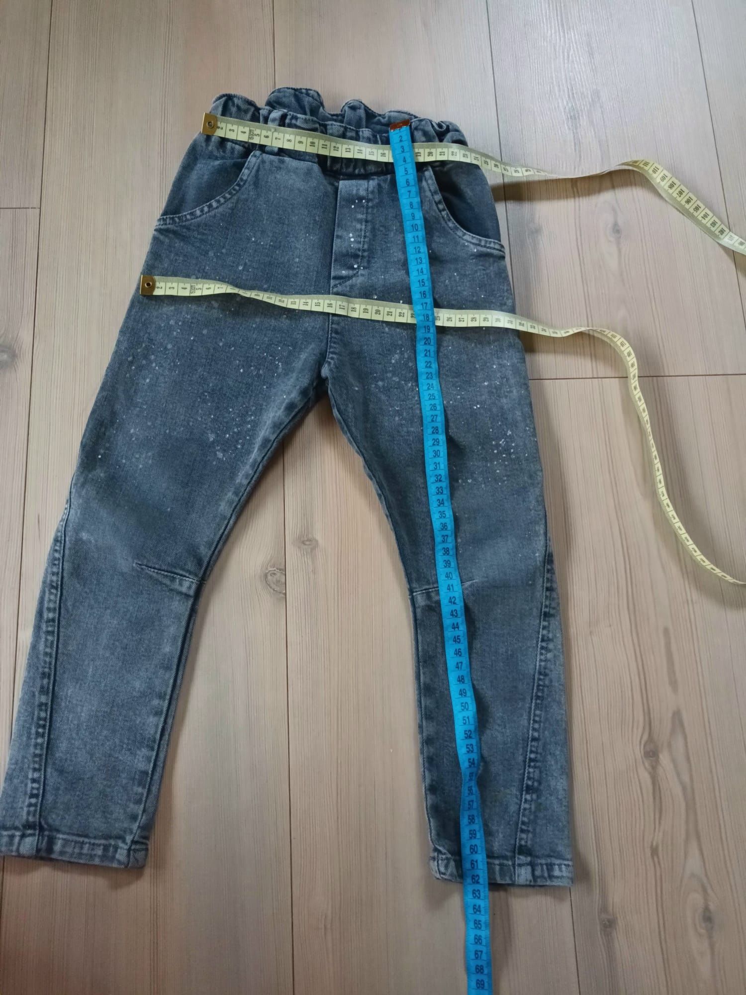 Booso spodnie jeansowe vintage 4/5 jeansy grafitowe rurki