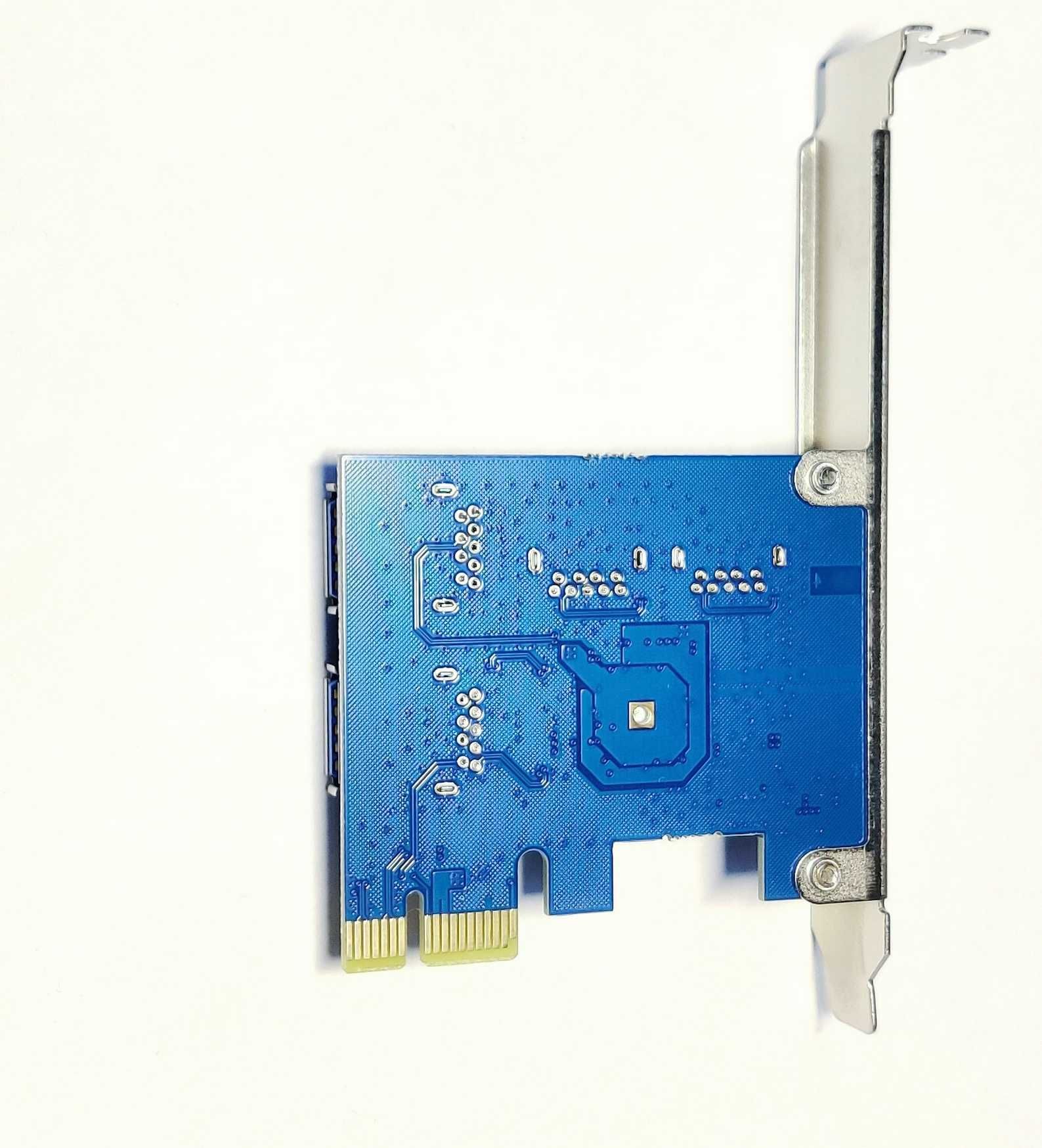 HUB плата расширения, разветвитель PCI-E на 4 USB pcie сплиттер Riser