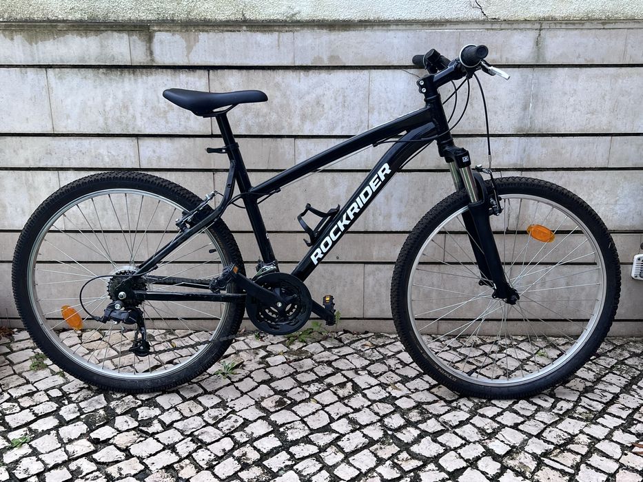 Bicicleta BTT RockRider de passeio ST50 roda 26’’ preta