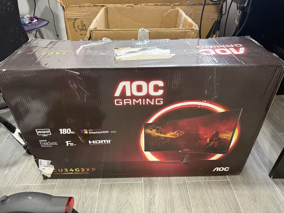 Monitor Gaming AOC 34 Polegadas Curvo Com garantia