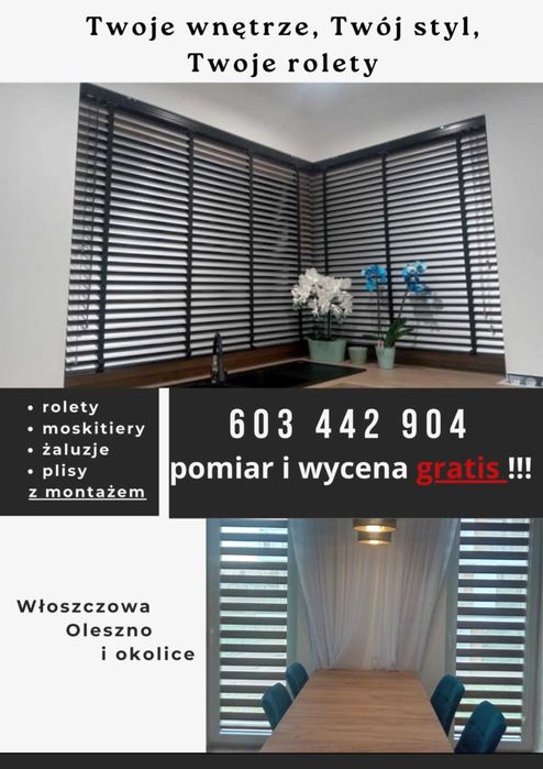 Rolety Żaluzje Plisy Moskitiery