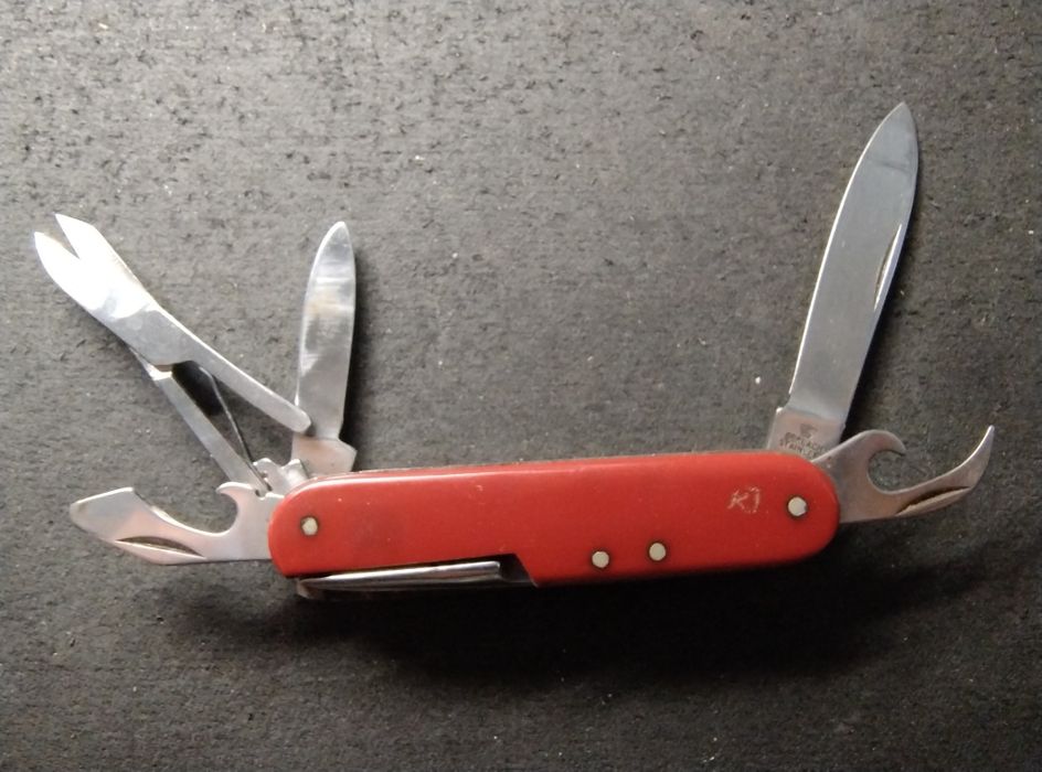 Stary scyzoryk Gerlach 357 w skórzanym etui