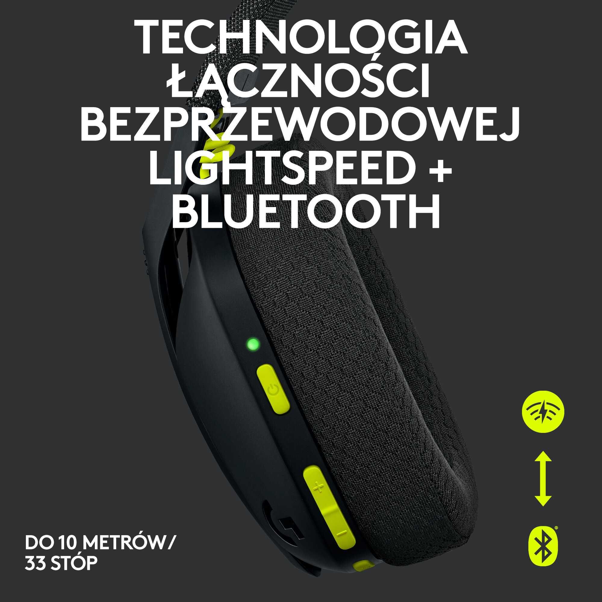 Logitech G435 Gamingowe słuchawki bezprzewodowe