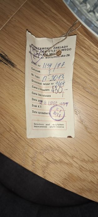 Plafon lampa z okresu Prl Nowa