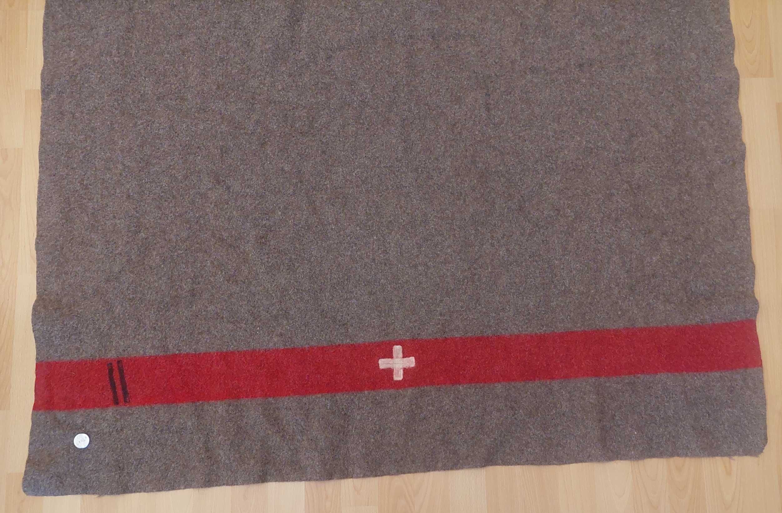 Одеяло армейское, ковдра, овечья шерсть, 1939 г, армия ВС Швейцария