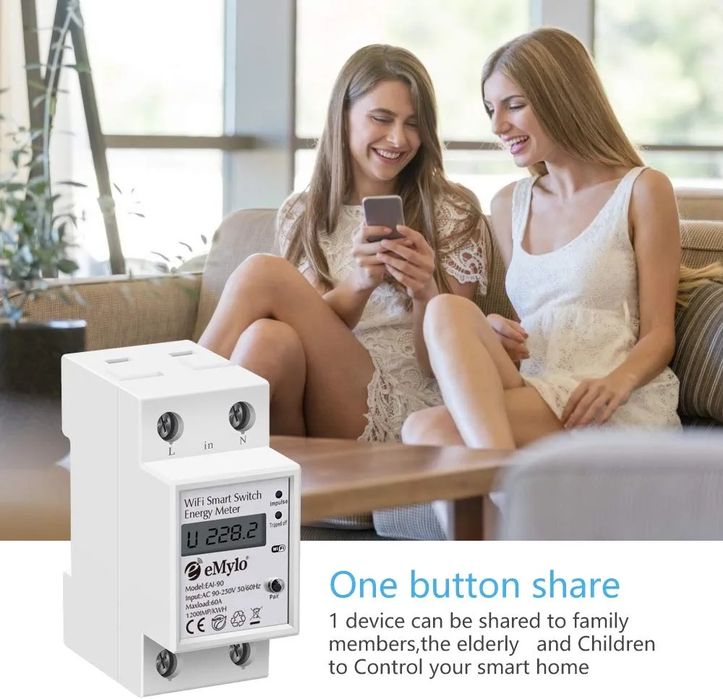 Jednofazowy Licznik energii elekrycznej z odczyt wifi emylo eal-90