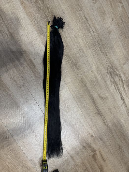 Волосы для наращивания 75 см черные