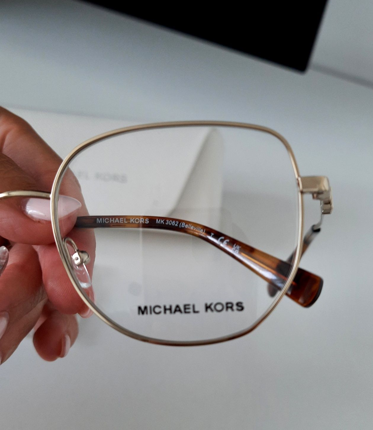 MK Michael Kors Nowe oryginalne duże zlote oprawki okulary 3062 54