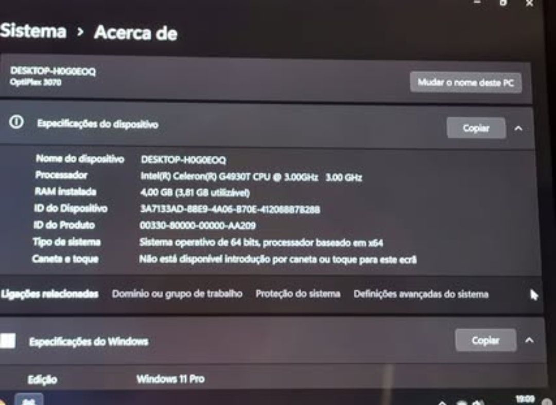 Micro torre DELL Optiplex 3070