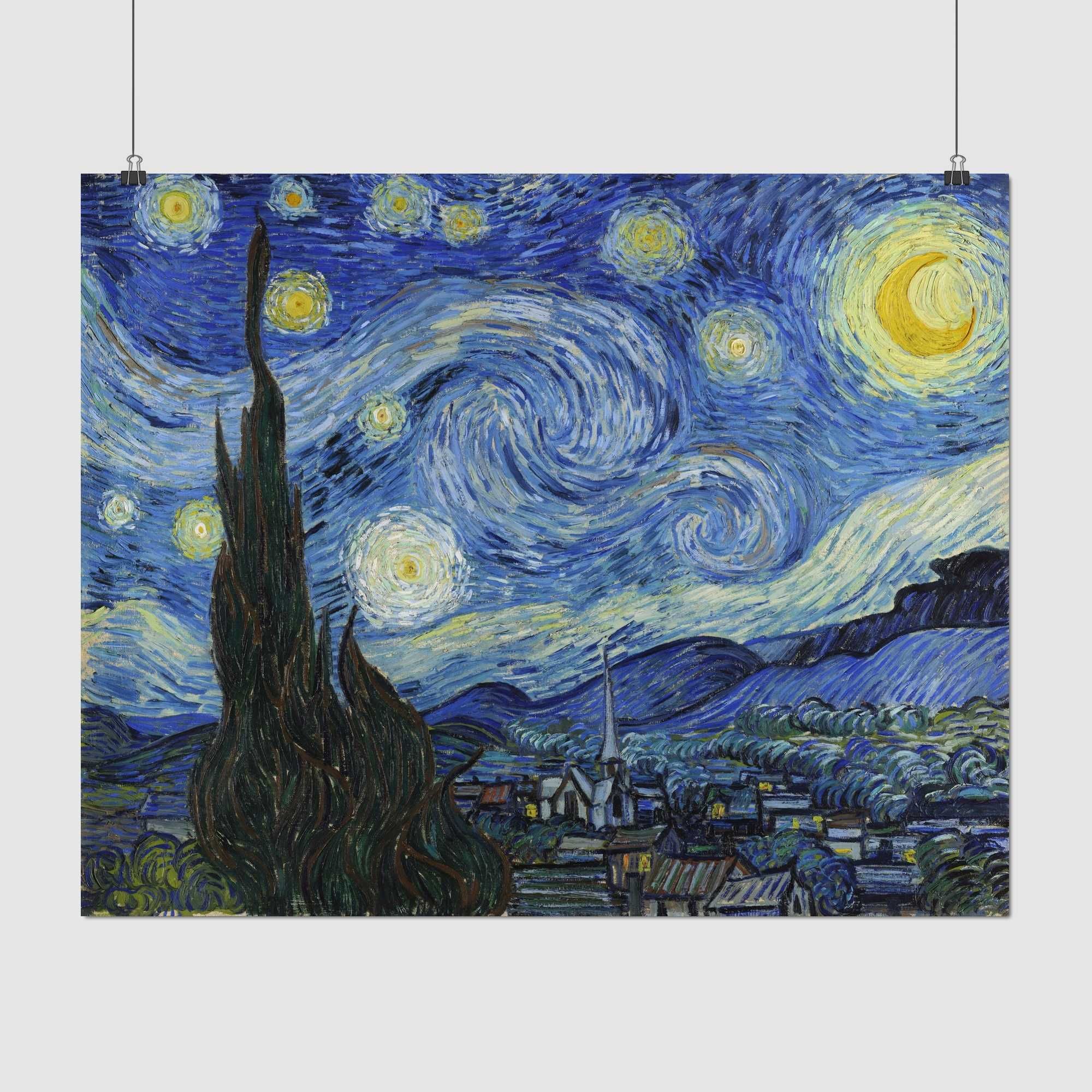 Ван Гог, Зоряна ніч, Vincent van Gogh, постер, картина на полотні