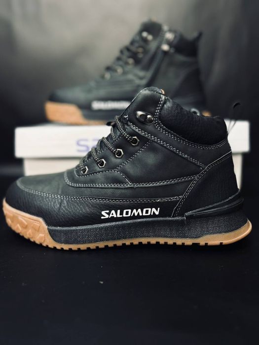 Чоловічі сапоги Salomon Зимові чорні сапоги Саломон мужские