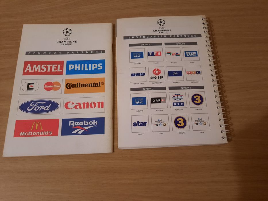 Conjunto 2 livros Champions League 1996/97