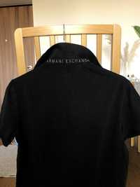 Armani Exchange czarna koszulka polo męska S