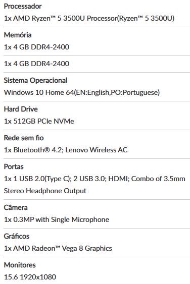 Portátil Lenovo usado