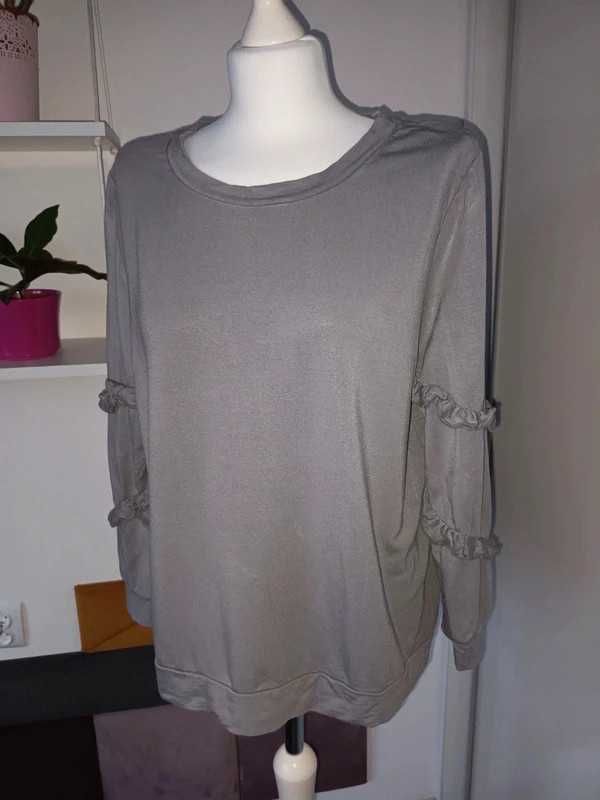 Damska bluza w stalowym kolorze, rozmiar 40-42