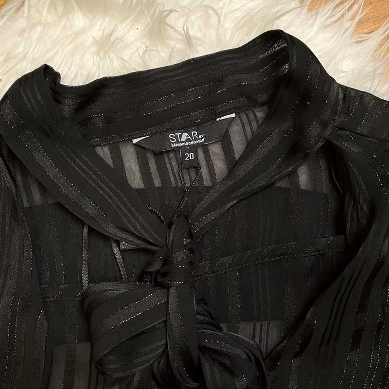 Czarna koszula ze srebrna nitką, nowa, star by julien macdonald 20 4XL