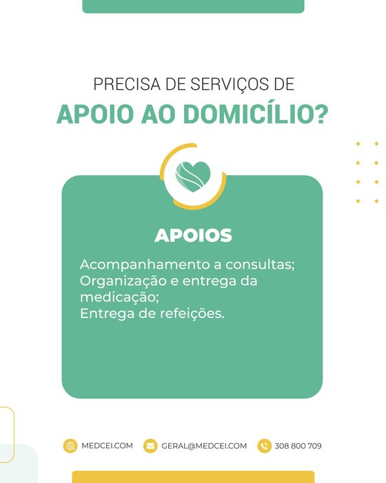 Cuidados Domiciliários – Enfermagem, Higiene, Acompanhamento | MEDCEI
