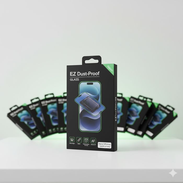 Szkło Hartowane EZ Dust-Proof z Ramką Montażową do iPhone