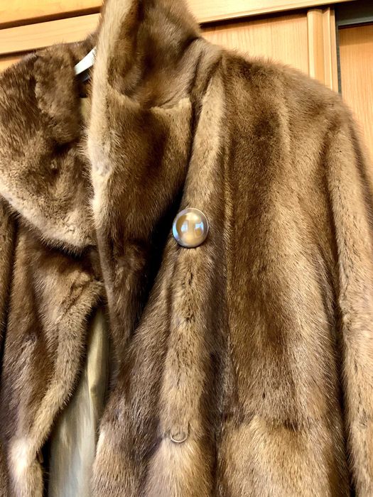 Piękne, długie futro z norek 40/42