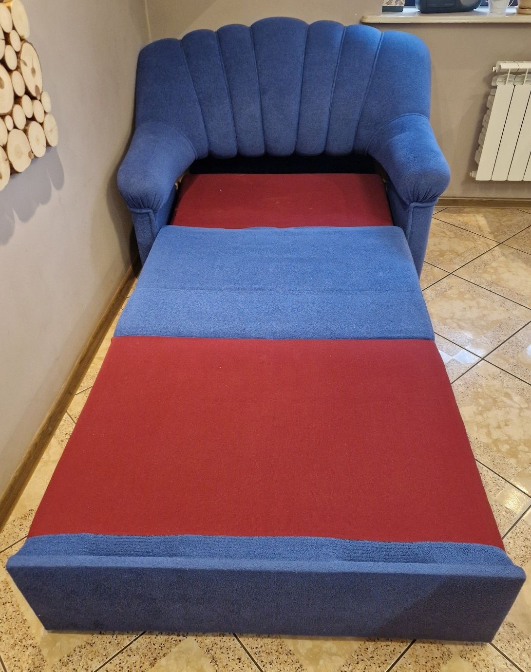 Sofa rozkładana niebieska