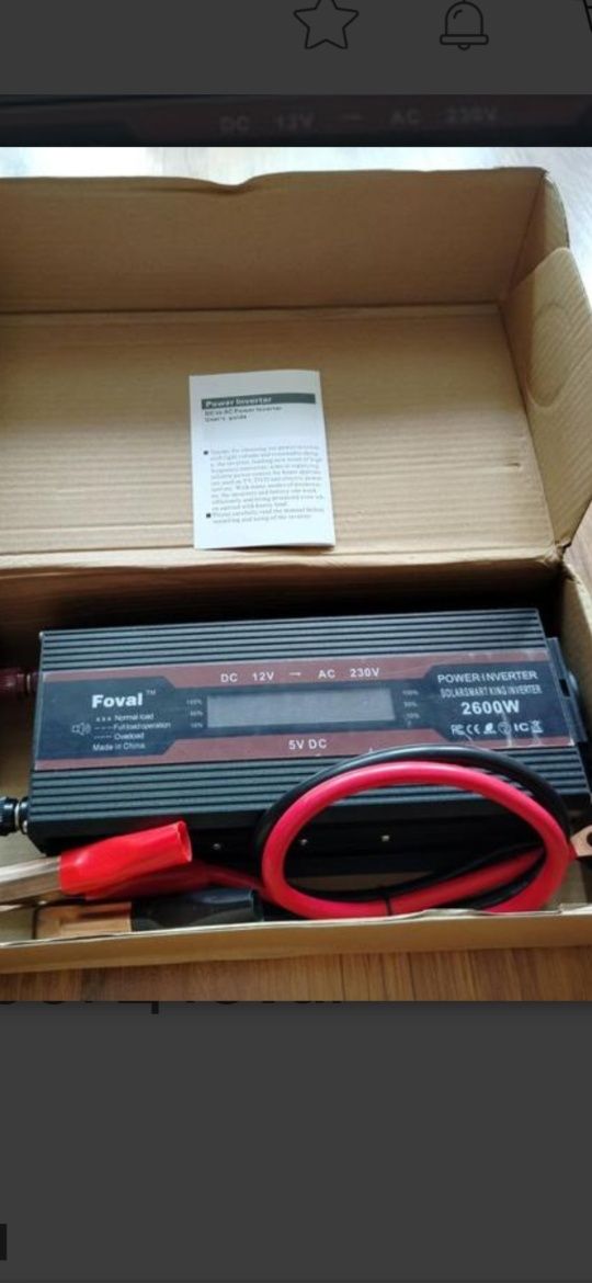 Продаю інвертор 12/220v 50гц foval 2600w